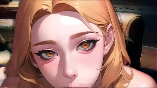 AI creates a nice animation of a beautiful girl giving a great blowjob