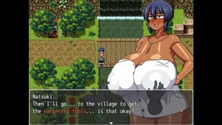 Tanned Girl Natsuki [ HENTAI Game ] Ep.2 pervy carpenter wants to massage this massive boobs !