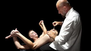 James Blonde’s 1st Grooming Experience! Felix Kamp shoves a glass dildo up his ass, and plays with the twink’s balls and dick until he blasts all over himself!!