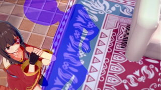 KonoSuba Hentai – Megumin Handjob with cumshot in her face – Japanese Asian Manga anime game porn