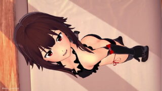 La caliente megumin quiere tener sexo vistiendo un apretado bikini (hentai 3D) (versión adulta)