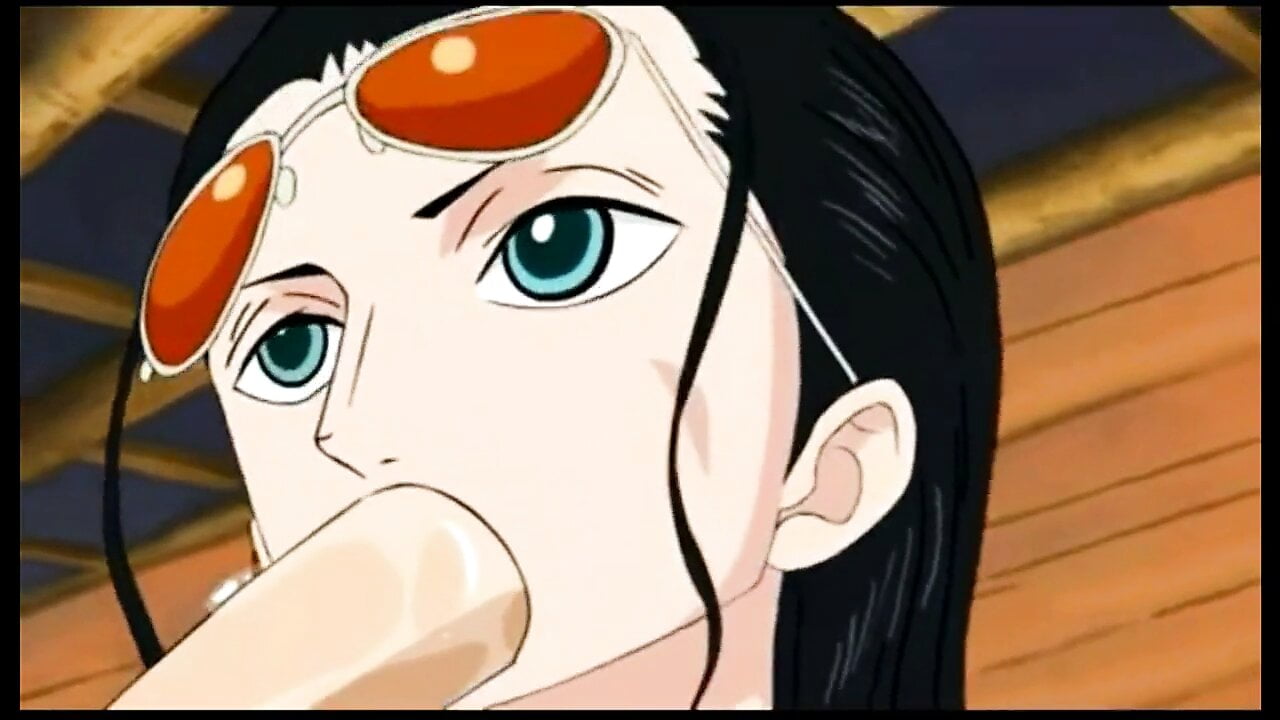 Nico Robin blowjob, ride and cumshot with Sanji (One Piece)
