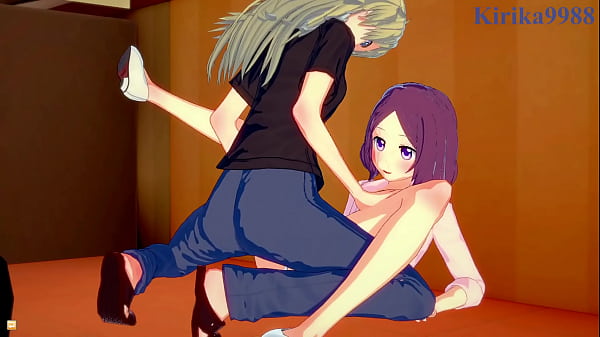 Rin Toyama and Ko Yagami intense lesbian play and futanari sex. – New Game! Hentai