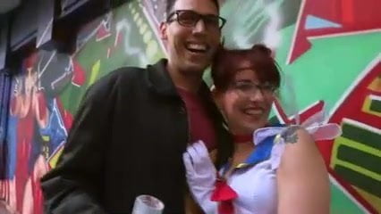 Spanish broad Eva loves picking up guys using her Sailor Moon outfit