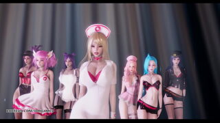 [MMD] Brown Eyed Girls – Abracadabra Hot Kpop Dance Ahri Akali Kaisa Lux Jinx Caitlyn 4K 60FPS