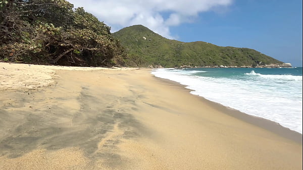 Big Ass Colombian Latina Gets Naughty On A Public Nude Beach While Strangers Watch