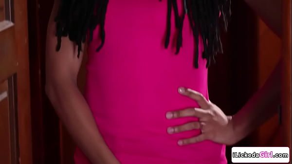 Ebony pornstar confronts then and lesbian user with strapon