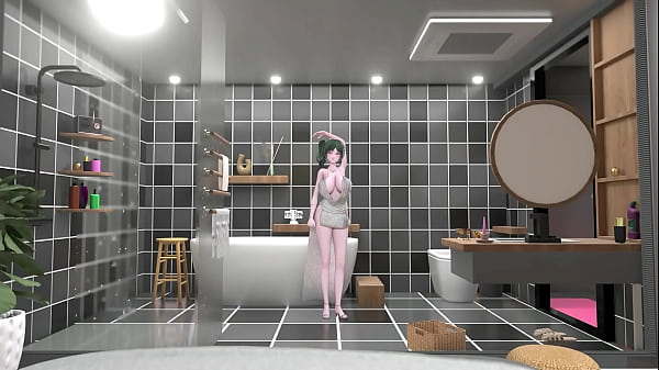 St. Louis Azur Lane Hentai Bathroom Undress Dance Tell Me Song Big Boobs Mmd 3D Green Hair (CLIP)