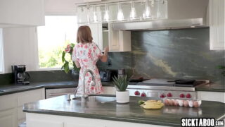 Stepson playing with stepdads new sex toy His sexy big tits MILF stepmom Annie King