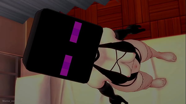con mascara de Enderman folla en la enfermeria, esta mojada y en bañador