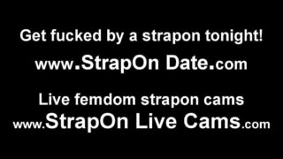 Open your cheeks and get ready for my strapon